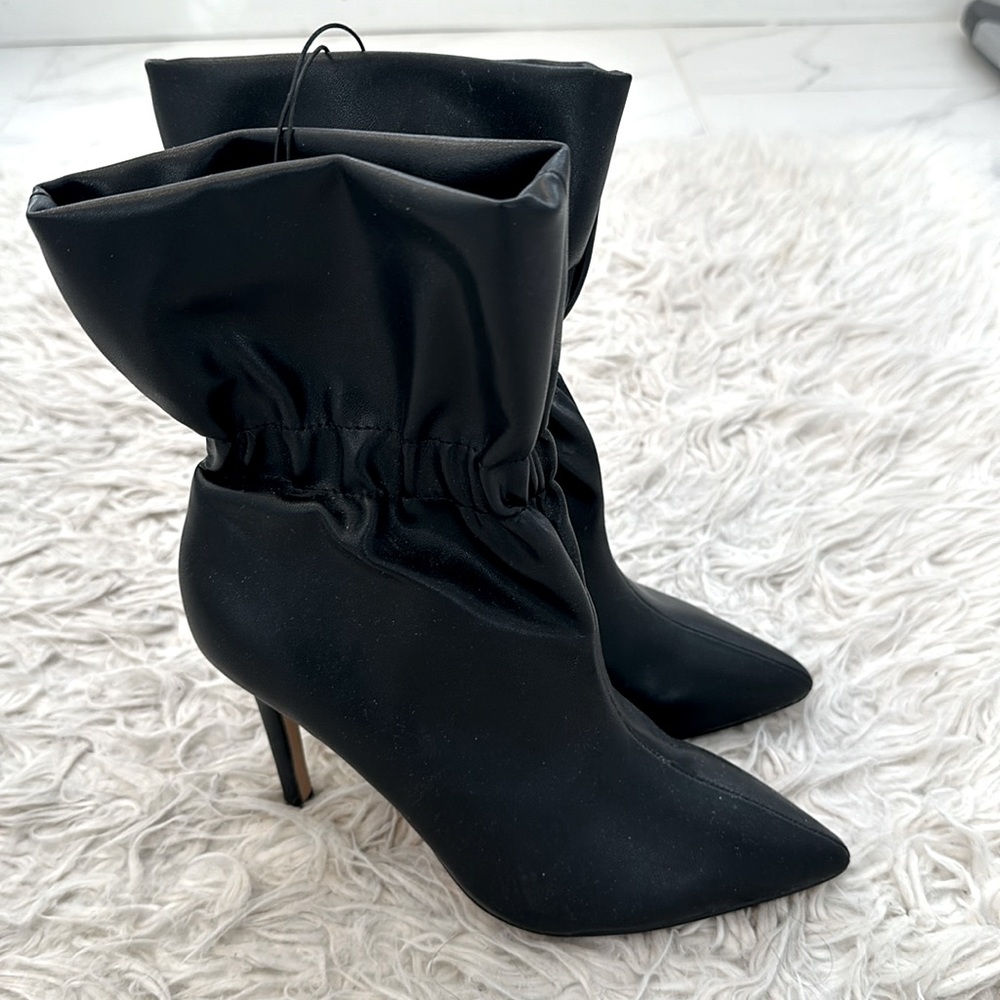 New!! Black Leather Bootie